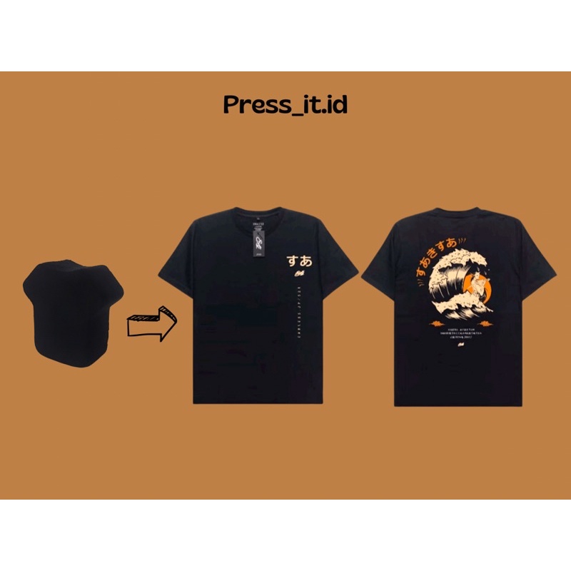 T-Shirt Cotton Compress Premium30s Wave