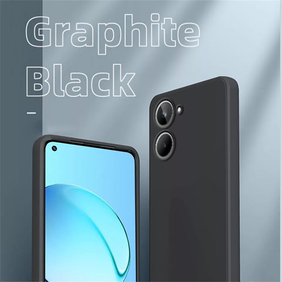 Silicone Black Matte Realme 10 pro plus 10 pro case camera cover