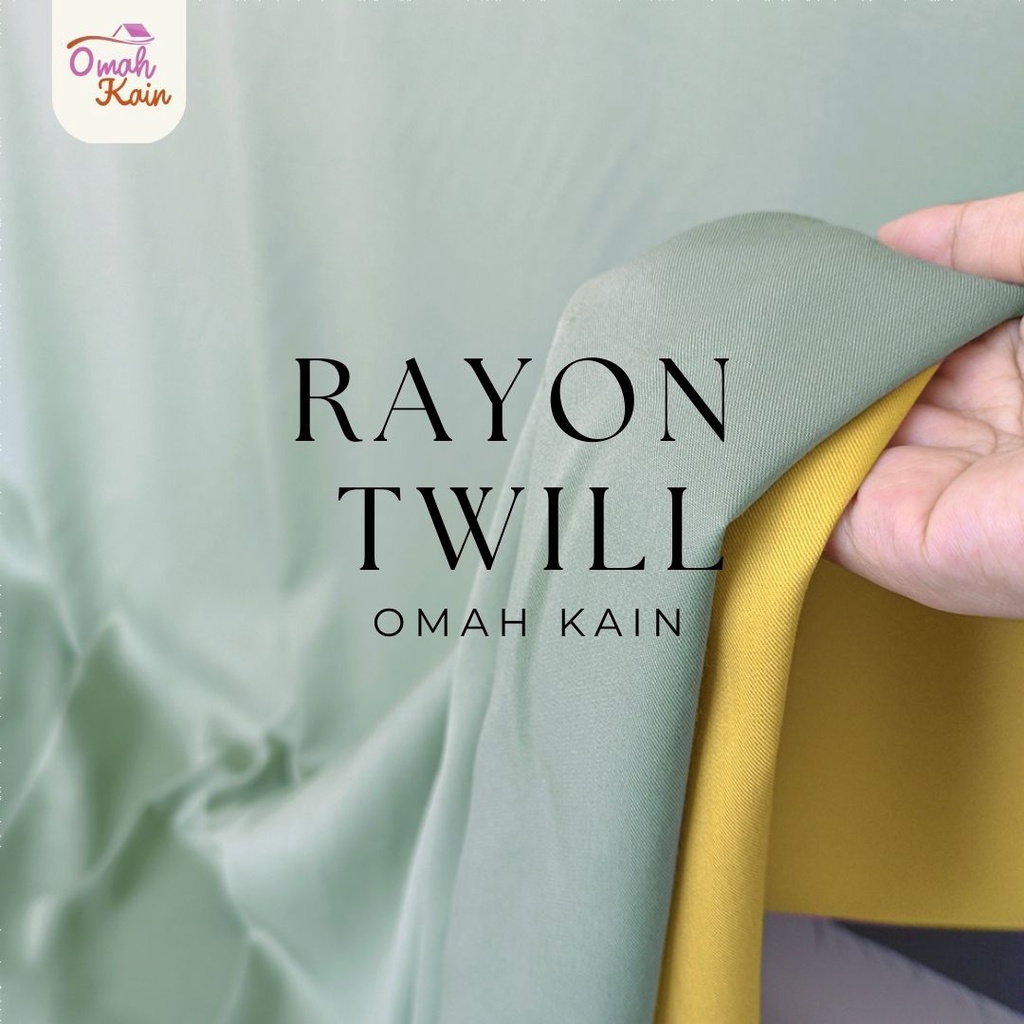 KAIN RAYON TWILL VISCOSE (100% rayon, jatuh, adem, tebal, lembut dan tidak berbulu) #omah kain