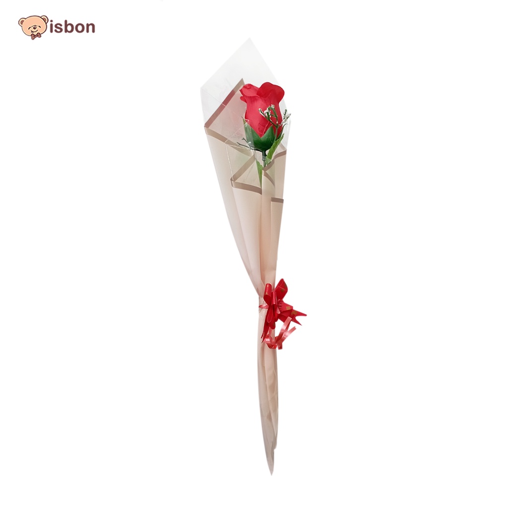 Buket Mini Flower Bunga Mawar valentine Wisuda Wedding Single Rose Bouquet Premium by Istana Boneka