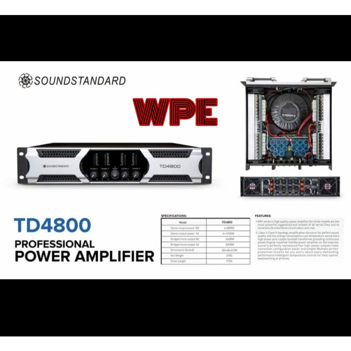 Ampli Power Soundstandard Td4800/Soundstandard Td 4800 4Channel