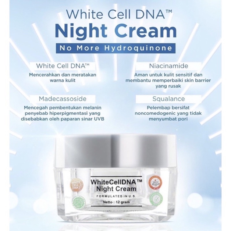 MS GLOW Night Cream Variant Acne Ultimate Whitening Luminous / Nite Cream Malam Ms Glow Original