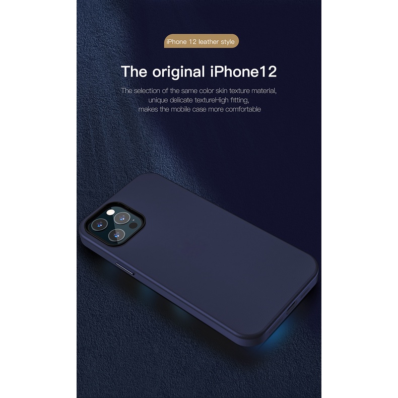 TOTU Casing iPhone 12/Mini/12 Pro/Max Leather Case Premium Velvet Case