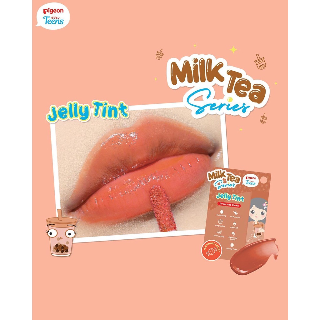 PIGEON Teens Jelly Tint Milk Tea | Tekstur Ringan &amp; Tidak Lengket