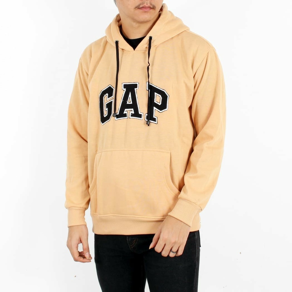Hoodie beige GAP pria wanita / sweater GAP beige pria kekinian / crewneck gap oversize / sweater gap