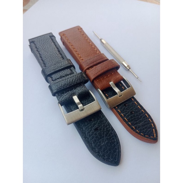 Tali Jam tangan A C EXP Fos  22mm 24mm hitam coklat Strap watch