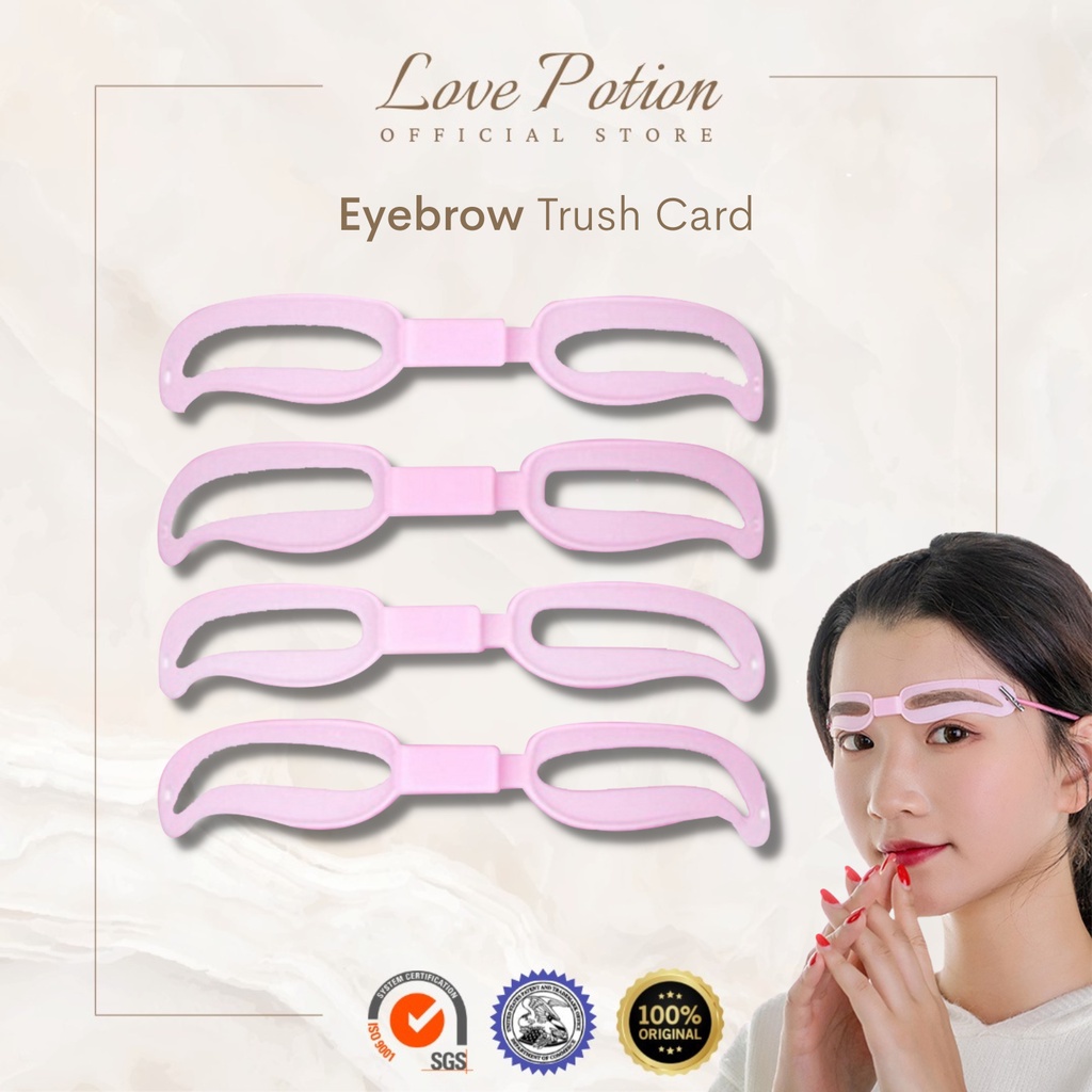 Cetakan Alis Eyebrow Isi 4 Model Eyebrow Ruler Card Set 4 Pcs Cetakan Alis Card Dengan Tali