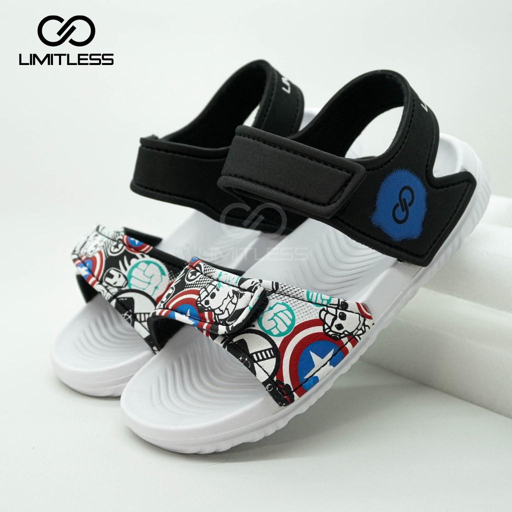 Sandal Gunung Anak Cowok Motif Army dan Captain America Sepatu Sandal Anak Laki Laki Tali Belakang