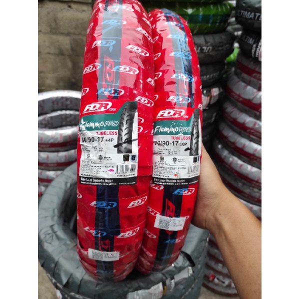 paket ban tubles FDR flemmo pro 70/90+80/90 ring 17 dapat 2 ban free pentil