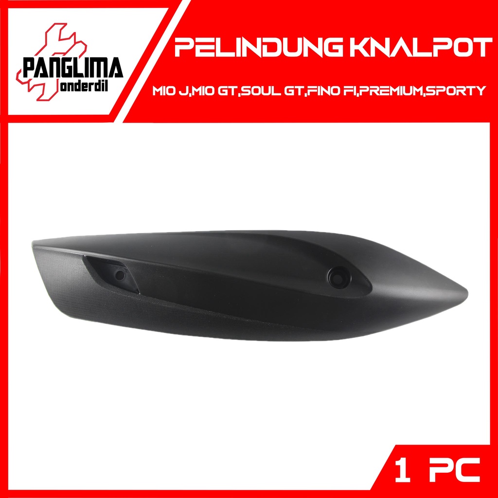 Pelindung Knalpot Mio J-GT &amp; Soul GT 115 Old &amp; Fino FI 115 Lama-125 New Grande F1 Hitam Cover Tutup Penutup Tameng Kenalpot Muffler Exhaust