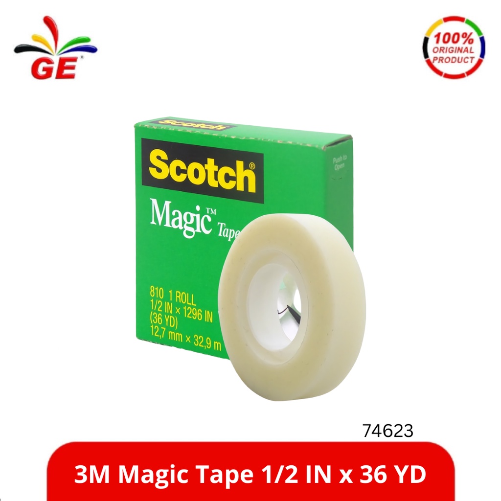 

3M - Magic Tape 1/2 IN x 36 YD 74623
