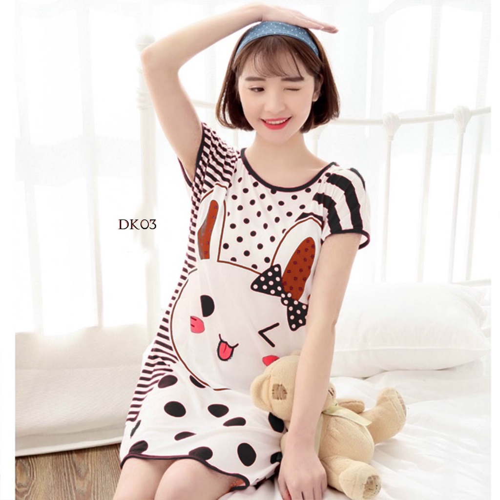 [PRODUK TERBATAS] PIYAMA WANITA BAJU TIDUR DASTER KOREA MOTIF KELINCI DK03