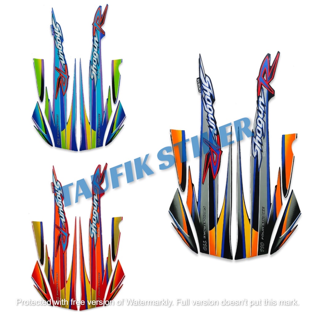 STRIPING LIS BODY MOTOR SUZUKI SHOGUN 110R 2001 SEPASANG STANDAR FULL SET