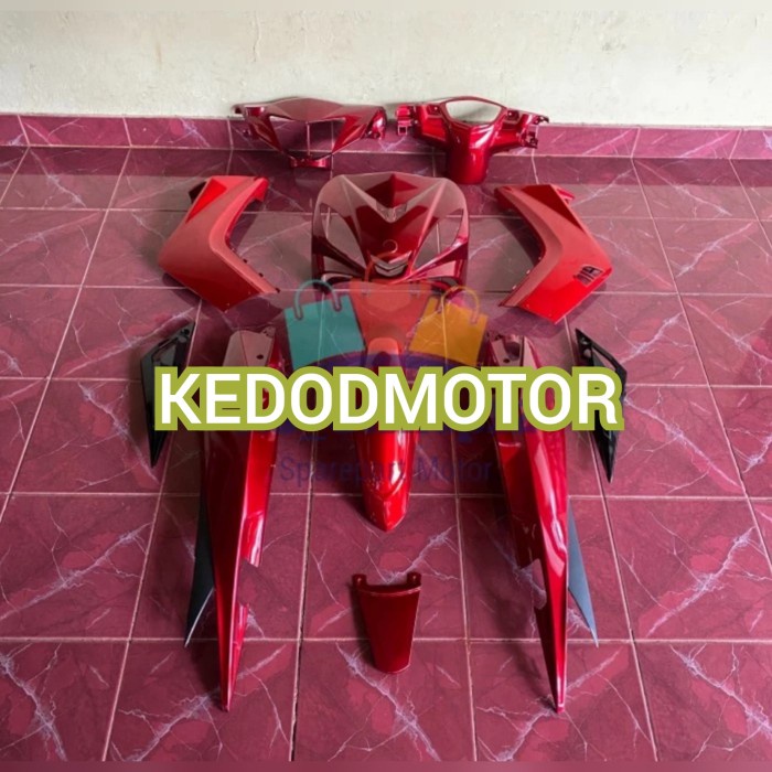 Cover Full Set Body Bodi Halus Jupiter Mx 135 Lama Old - Merah