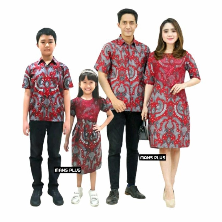 Couple Batik Keluarga Modern Sarimbit Dress Jumbo Big Size 4L-5L Seragam Batik NGK