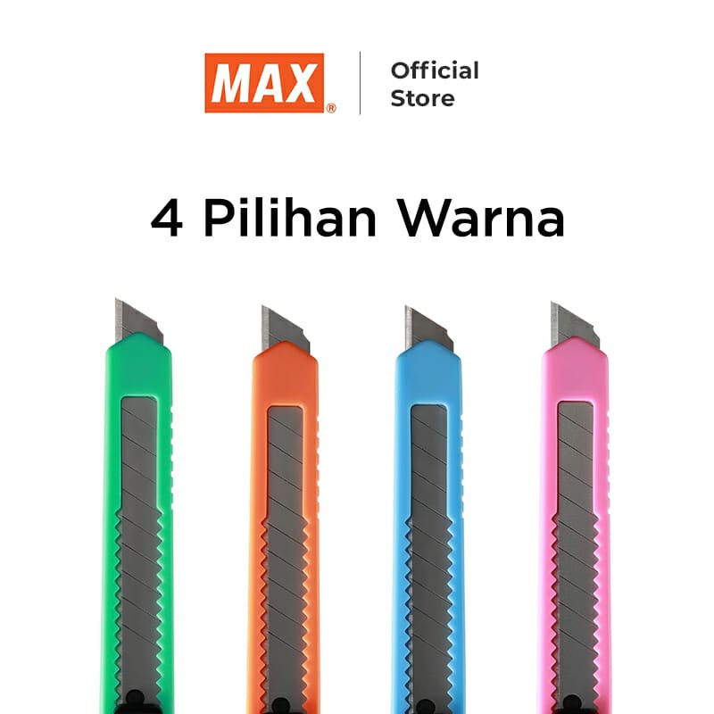 

CUTTER MAX SLIM S1 / PEMOTONG KERTAS UKURAN KECIL WARNA PASTEL