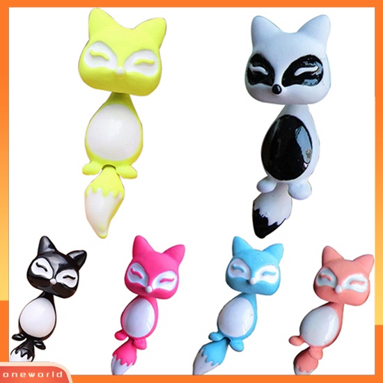 [oneworld] 1pc Wanita Chic Lucu 3D Fox Ear Stud Hadiah Pesta Indah Kartun Hewan Anting-Anting