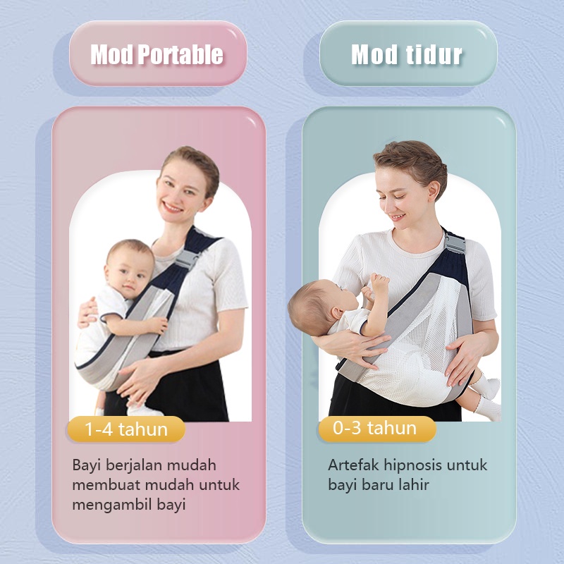 Gendongan Bayi 2in1 Multifungsi Penutup Menyusui Baby Carrier 0-3 Tahun Gendongan Bayi Depan BD