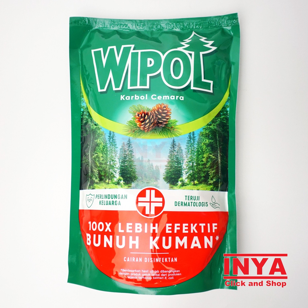 WIPOL KARBOL CEMARA CAIRAN DISINFEKTAN 750ml REFILL - Pembersih Lantai