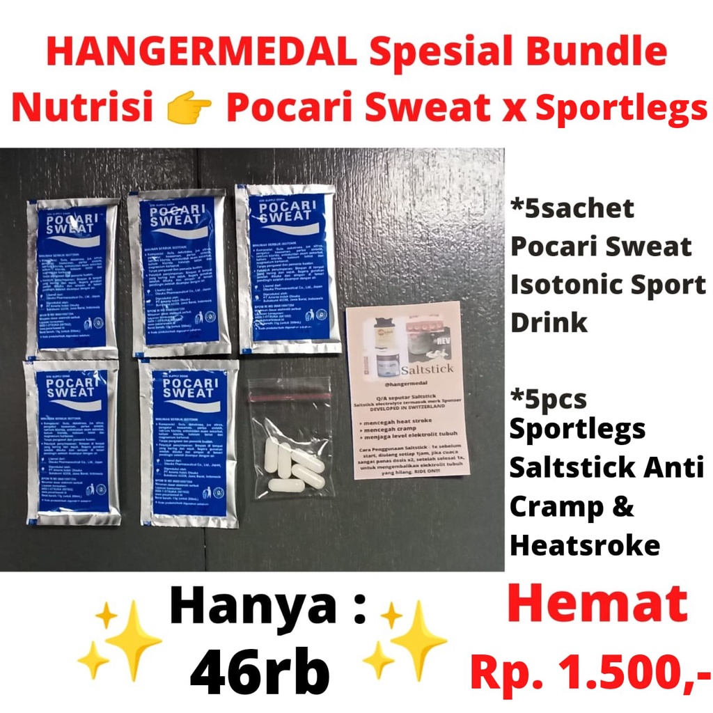 Hangermedal Spesial Bundle Paket Nutrisi Pocari Sweat X Sportlegs