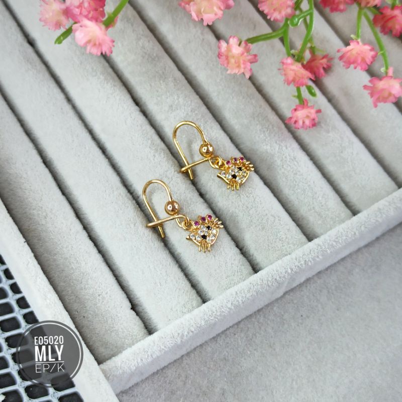 Anting meilyn anak motif HK Gold dan Silver E05020