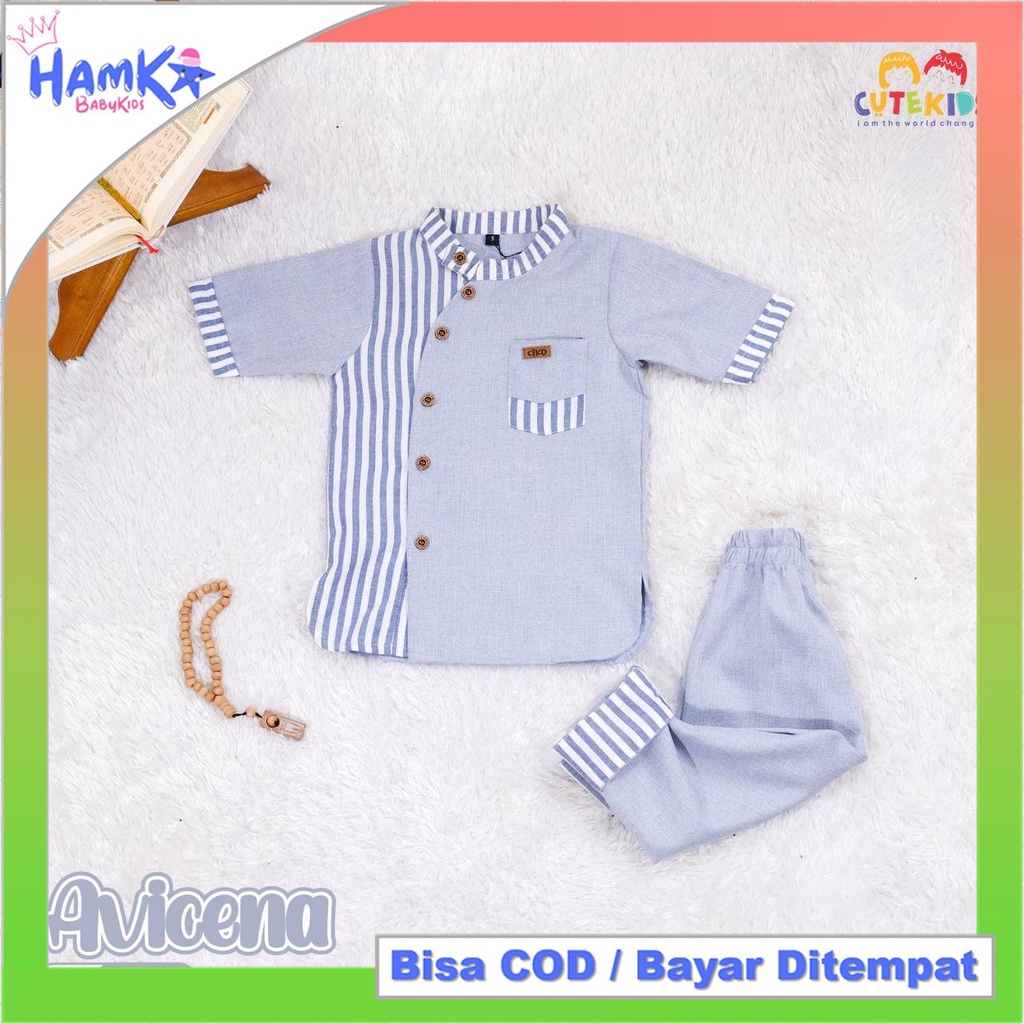 Baju Muslim Anak Laki Laki 3 Bulan - 6 Tahun Cutekids AVICENA Setelan Koko Bayi 0 6 Bulan 6 12 Bulan Anak 1 2 Tahun 2 3 Tahun 4 5 Tahun Free Peci