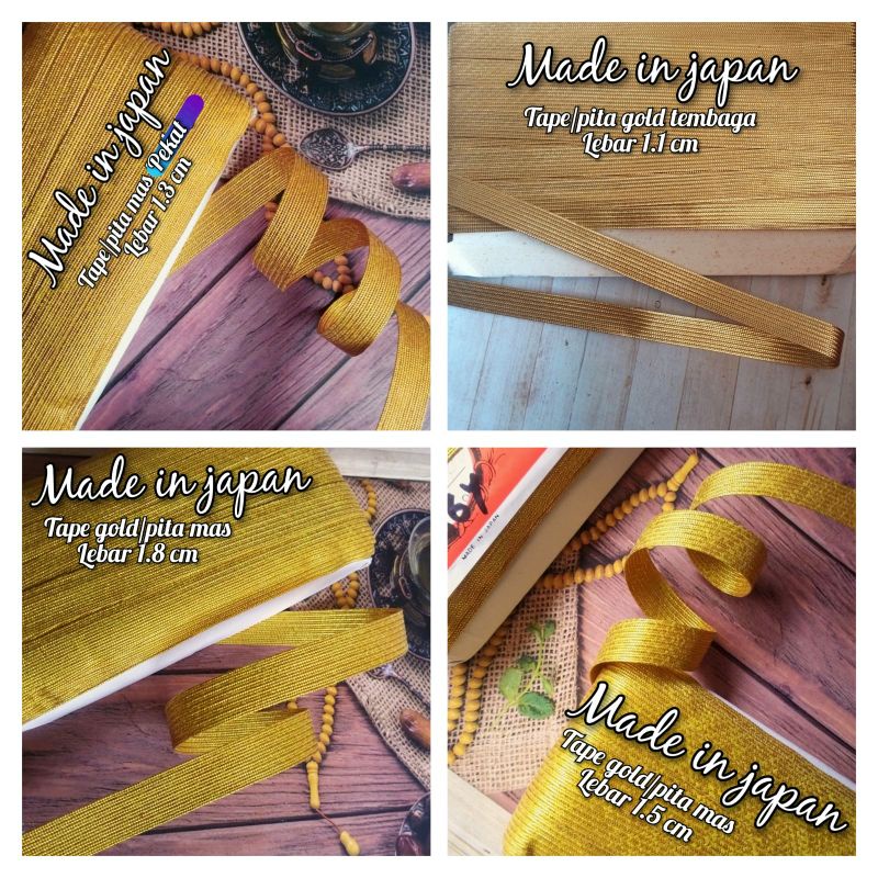 

per meter,pita mas lebar variasi