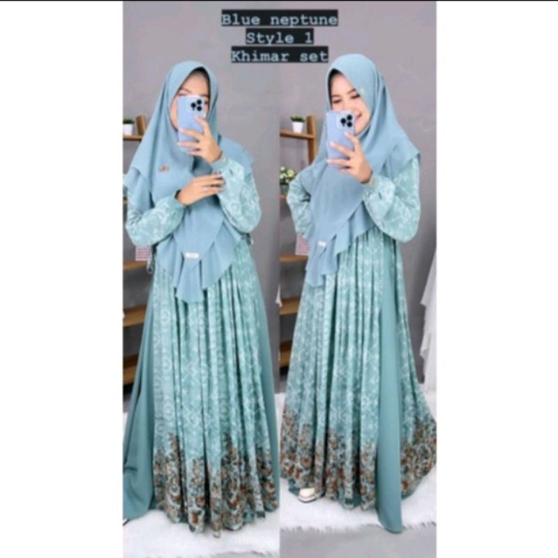 GAMIS KATE MOM STYLE 1 SET KHIMAR BY ADEN