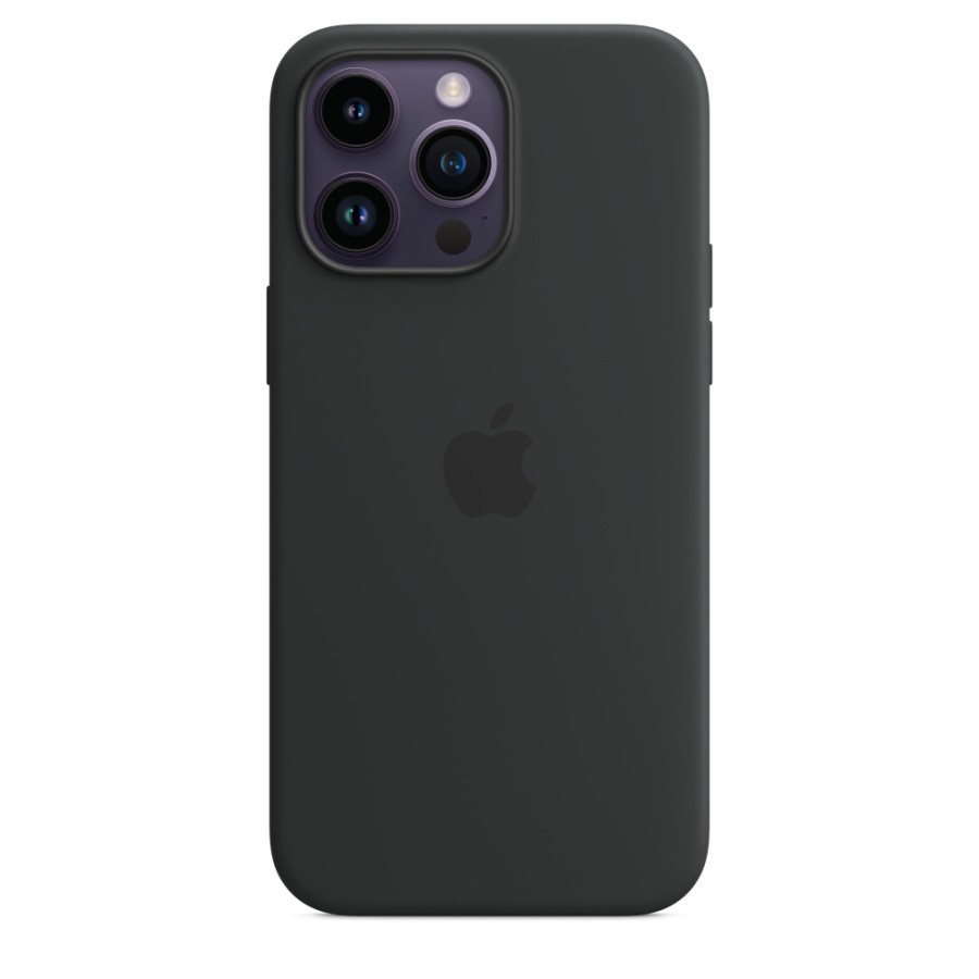 Apple Silicone Case with MagSafe for iPhone 14 Series Pro Max Original - iP 14 Pro Max Midnight