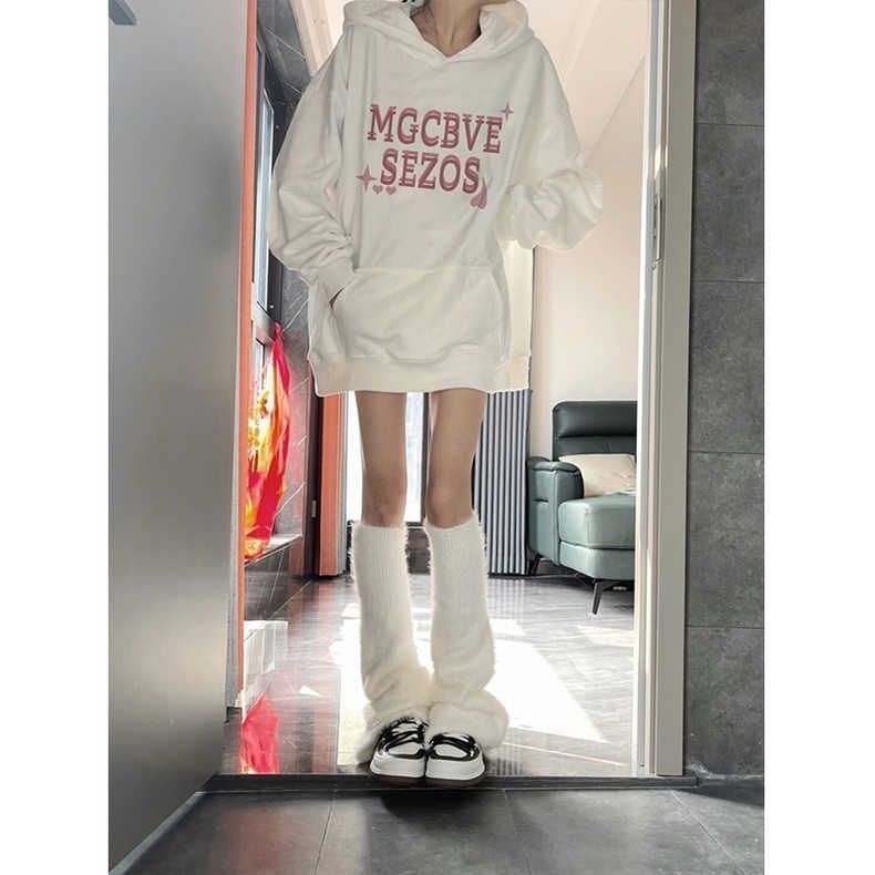 ™㍿♀Salt butterfly sweet hooded sweater female ins spring and autumn oversize baru boudoir honey outfit college wind top