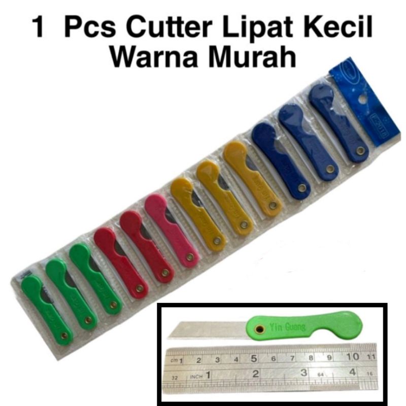 

Cutter mini / Kater lipat mini / pisau cutter perlengkapan ATK untuk unboxing paket