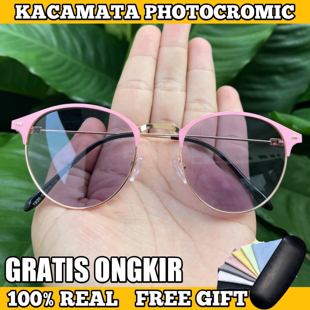 [TERMURAH] Kacamata Photocromic Korea / Anti Radiasi 2 In 1 Potokromik Photochromic Pria Wanita Fotocromic Potocromic