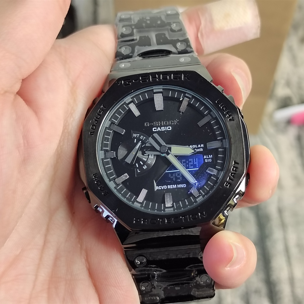 Casio G-Shock Luxury Full Metal GM B2100 GM-B2100BD-1A Series Analog-Digital Men Women Business Watch