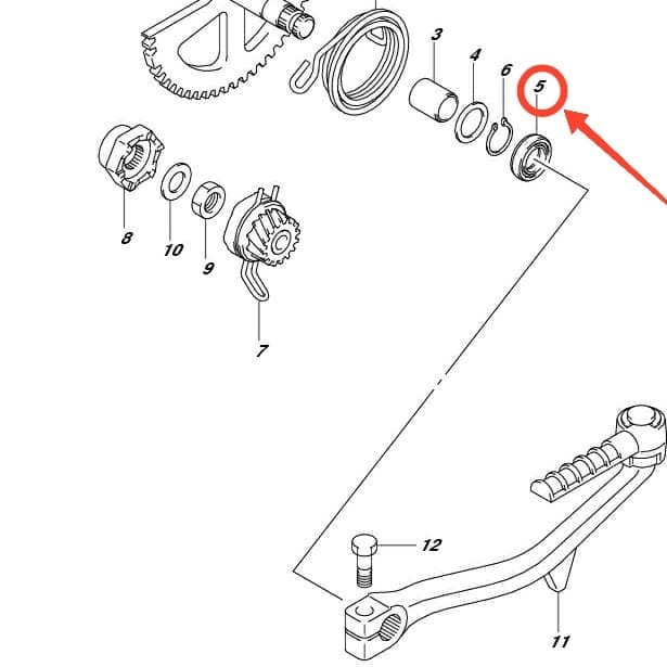 Suzuki Parts 09283-14016-000 Seal Oil Shaft As Engkol Suzuki Address Fi Ori