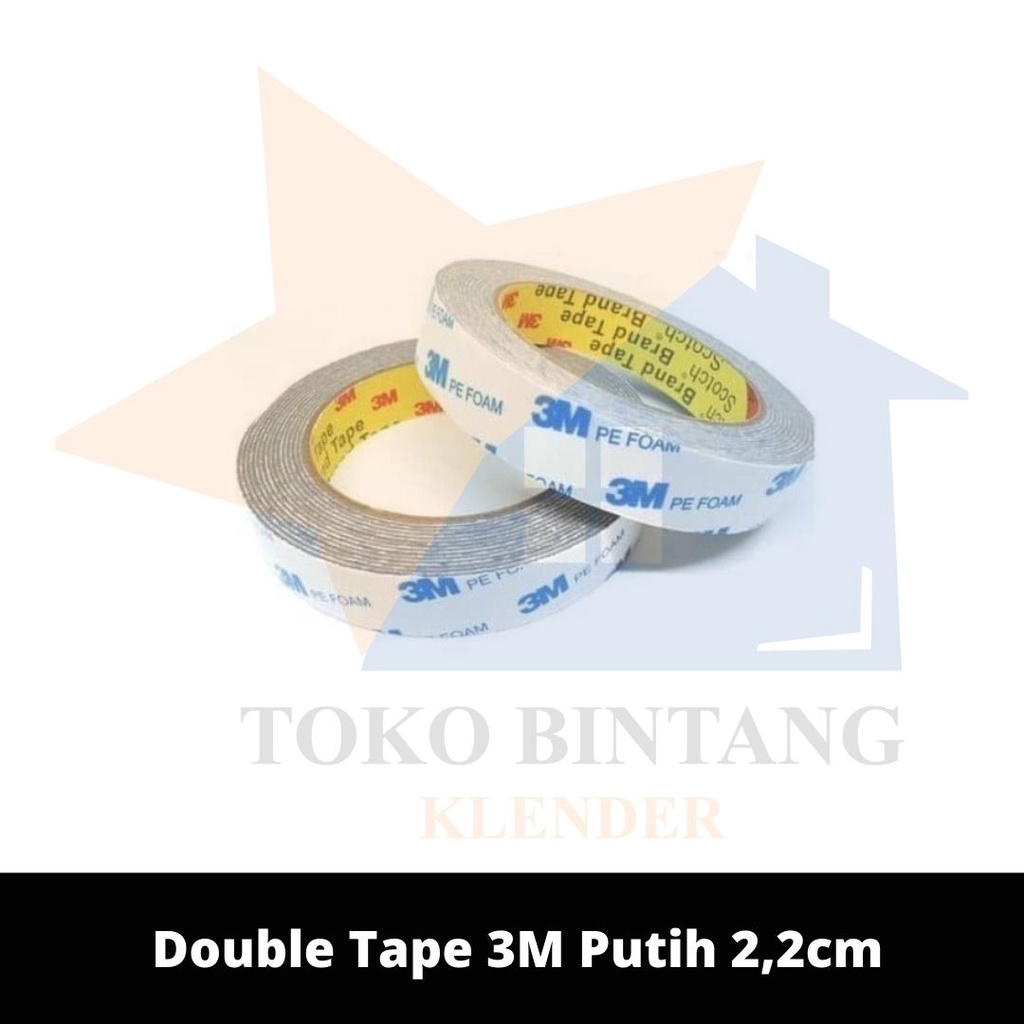 Doubletape 3M Putih 2,2cm