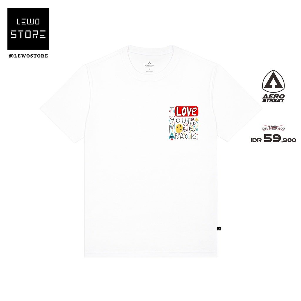 Tshirt Baju Kaos Distro Aerostreet T Shirt I Love You Putih Kaos T-Shirt Tshirt ABAAA kaos Distro Pr