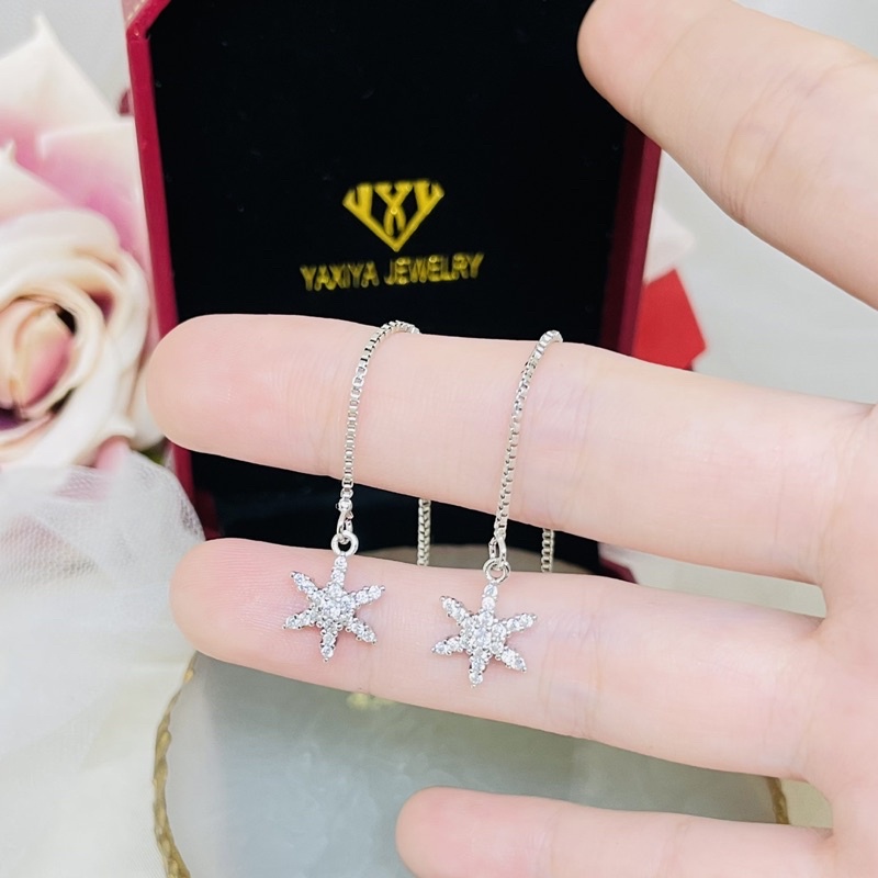 Anting serut permata silver yaxiya