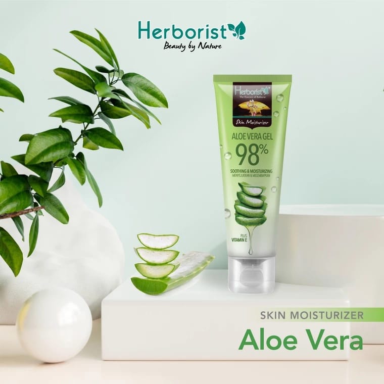 [TUBE] PROMO HERBORIST Skin Moisturizer Aloe Vera Gel 98% Tube - 100gr