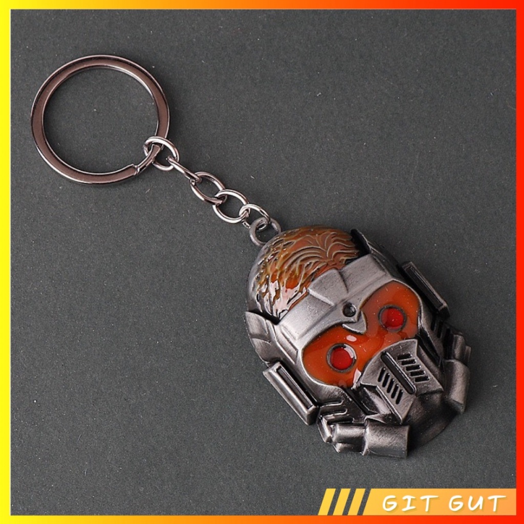 Keychain Gantungan Kunci Guardians of The Galaxy Star Lord Mask