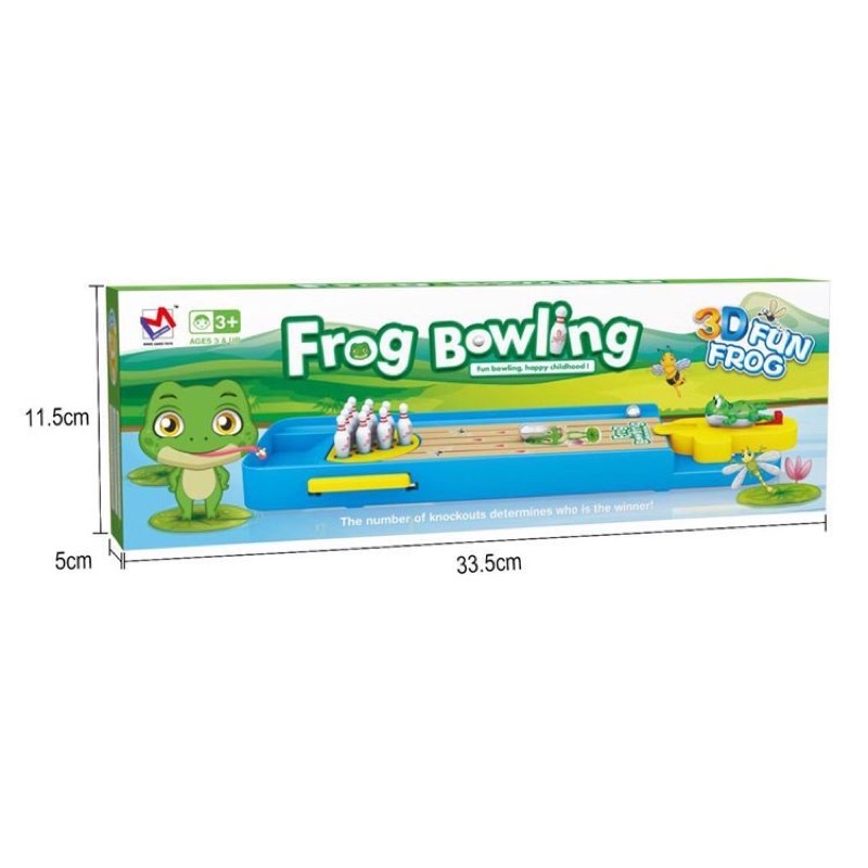 Mainan Anak FROG BOWLING Board Game Bowling Katak Mainan Bowling Mini