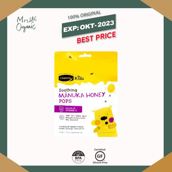 

Comvita Kids Soothing Manuka Umf 10+ Pops - Permen Tenggorokan Anak