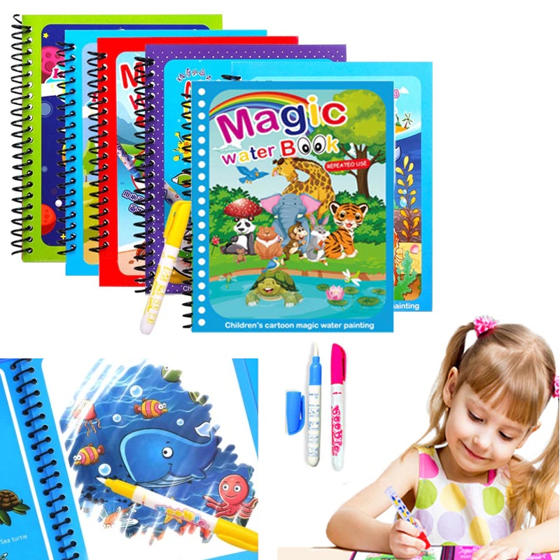 Magic Water book Painting Book Buku Gambar Mewarnai Edukasi Anak Buku Gambar Air Ajaib Anak