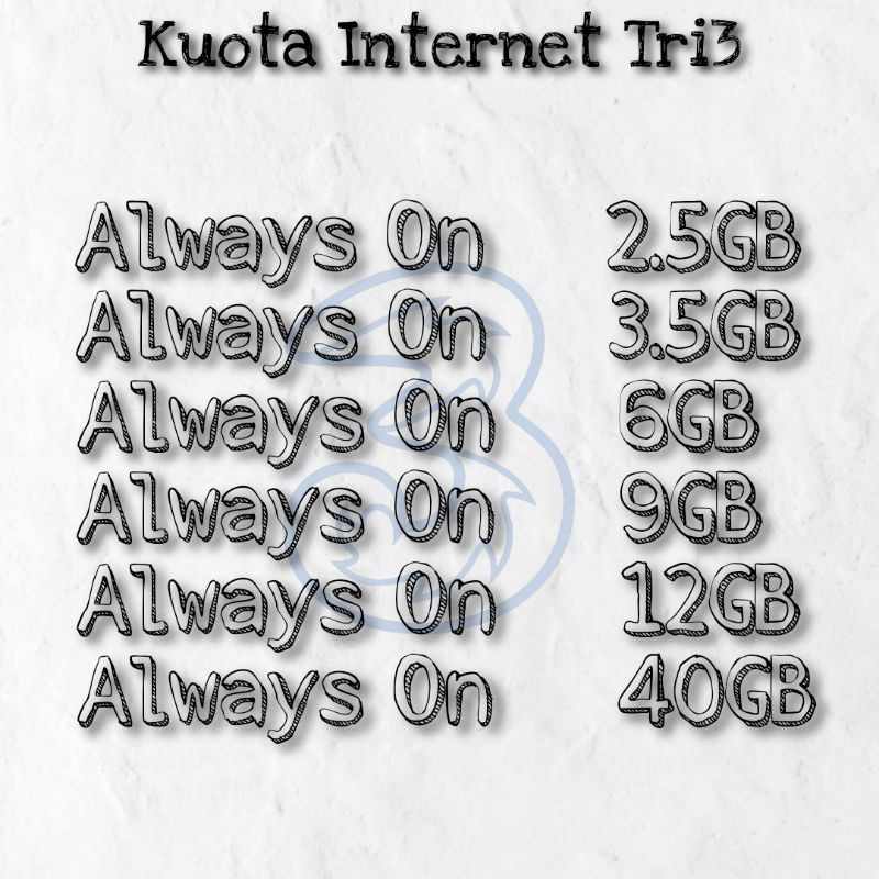 KUOTA ALWAYS ON, KUOTA HOME & UNLIMITED YOUTUBE