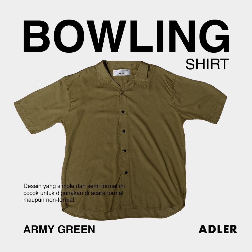 ADLER Bowling Shirt Army Green