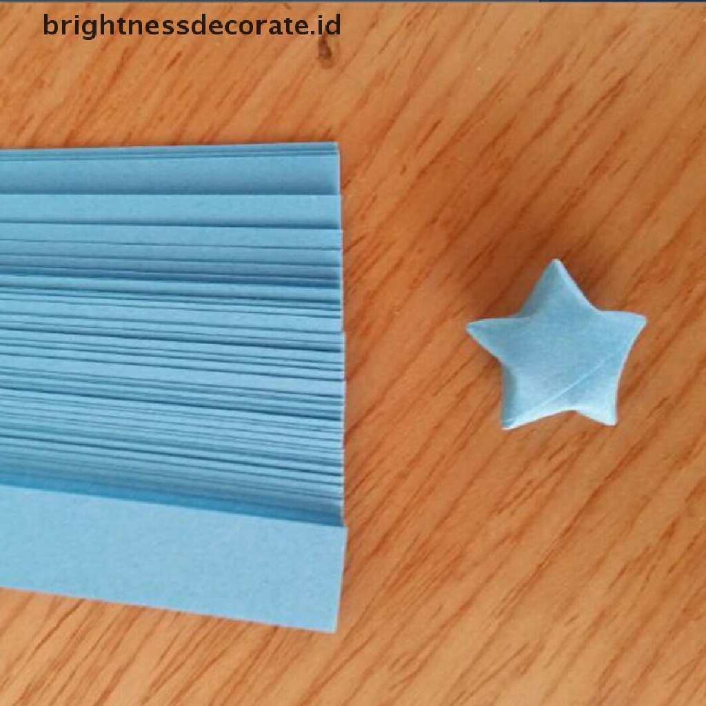 [Birth] Origami Lucky Star Kertas Strip Lipat Kertas Pita Warna [ID]