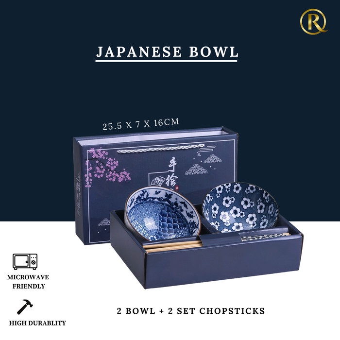 

✨READY✨ -Mangkok Jepang Keramik dan Sumpit Set 2 Hampers - 30- 1.1.23