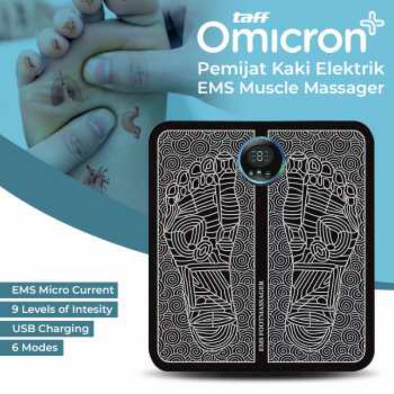 TaffOmicron Pemijat Kaki Pijat Elektrik USB Pulse EMS Muscle Massager Original