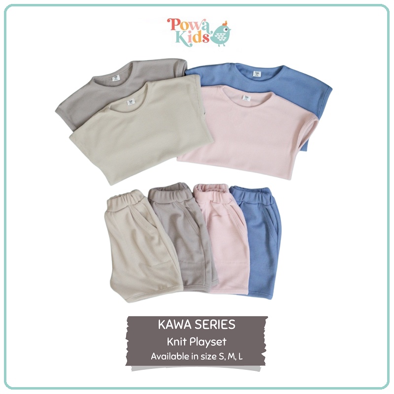 Powa Kids Kawa Knit Playset | Baju Setelan Anak