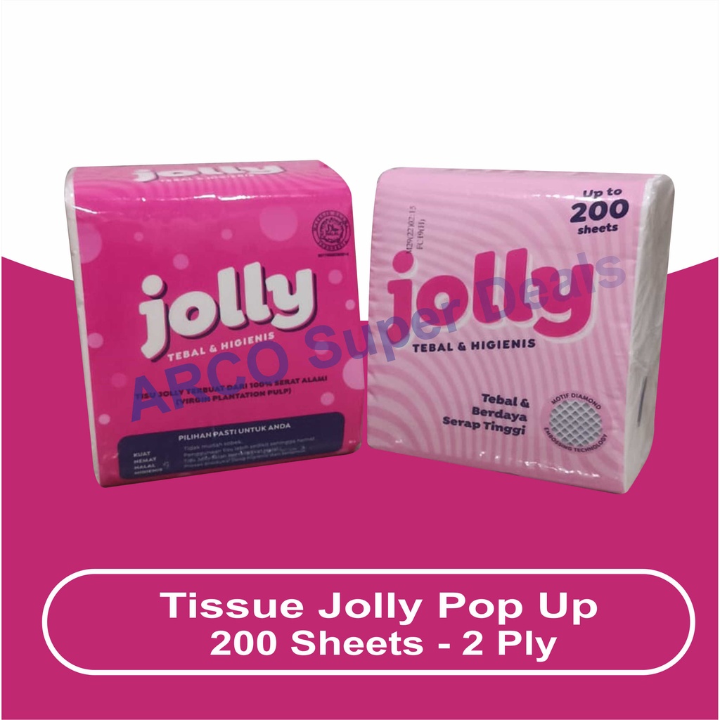 Jual Tissue Jolly Pop Up Multipurpose Tisu Kotak Meja Makan Sheets Ply Shopee Indonesia