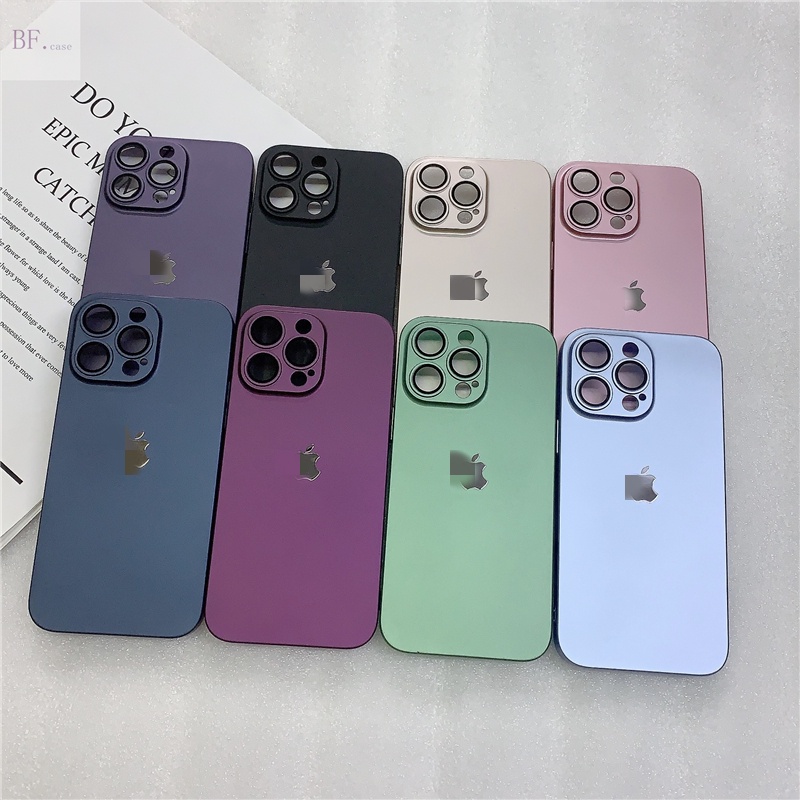 IPHONE Hard Case Matte PC Ultra-Tipis Untuk Lensa Iphone14 13 12 11 Pro Max Casing Perlindungan Full Cover